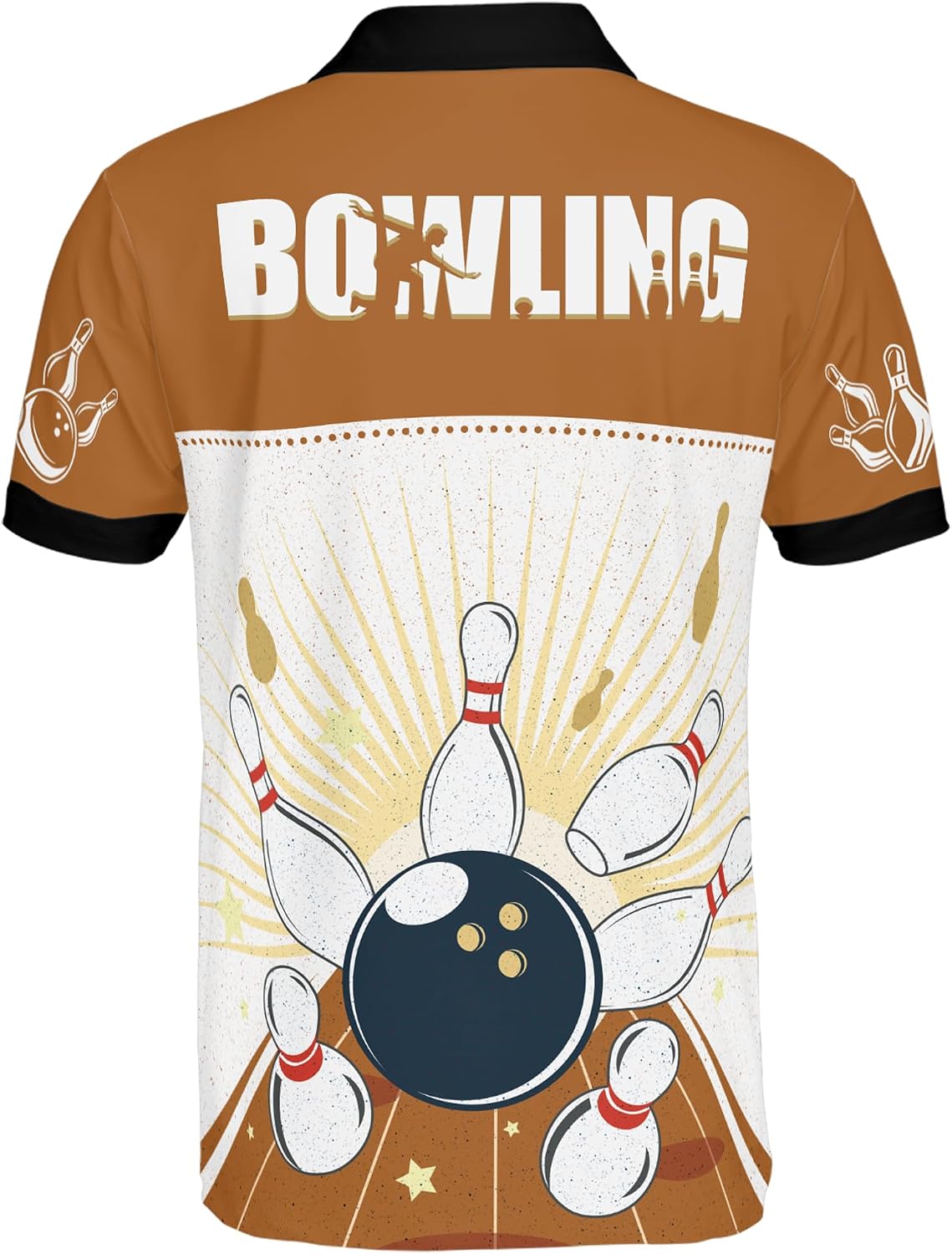 ThuhaTree Store Personalized Bowling Men & Women Polo Shirt S-5XL, Mens Bowling Polo Shirt, Bowling Polo for Men (Style 2) Multicolor
