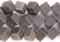 Vista 3 de Cubo natural pirita piedras preciosas DIY fabricación de cuentas sueltas 15