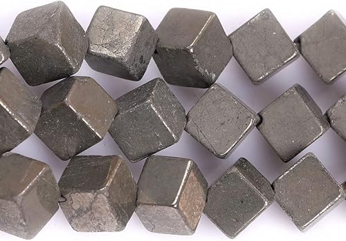 Miniatura 3 de Cubo natural pirita piedras preciosas DIY fabricación de cuentas sueltas 15"