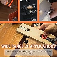 Vista 7 de Tanstic Kit de marco de sierra de joyería de 15 piezas con cuchillas, juego de abrazaderas de pasador de banco, pasador de banco con ranura en V