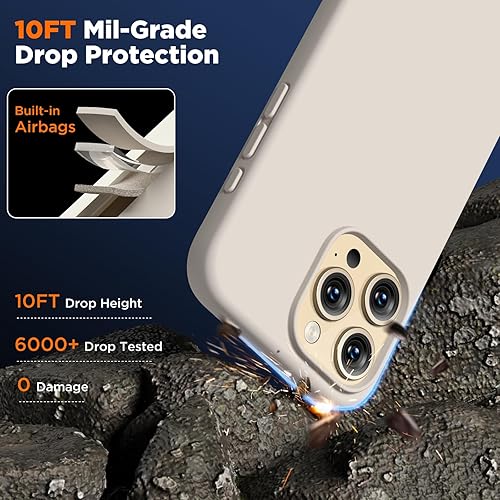 Miniatura 6 de COFFKER Compatible con iPhone 15 Pro, funda de silicona líquida, cuerpo completo, funda protectora a prueba de golpes, funda delgada para teléfono