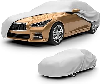 Budge Lite Car Cover, Indoor Protection, Breathable Dustproof Cover, Fits Small Sedans up to 170 Inches, Gray, Size 2