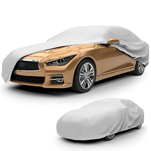 Budge Lite Car Cover Indoor Protection Breathable Dustproof Cover Fits Small Sedans up to 170 Inches Gray Size