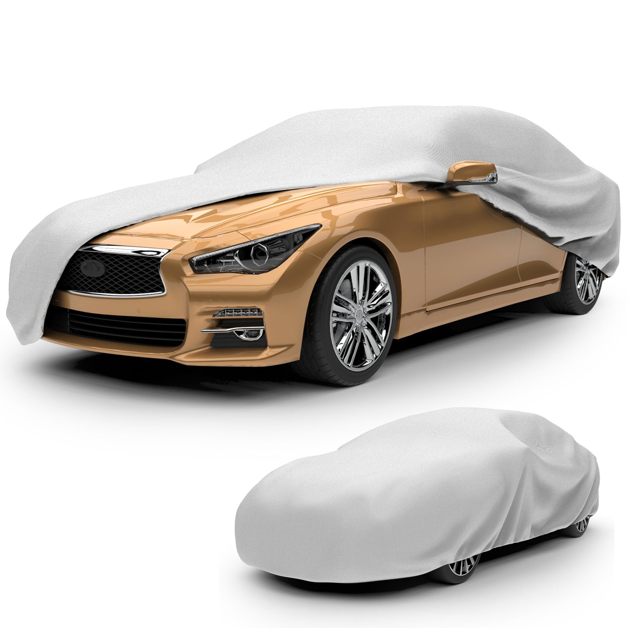 Budge Lite Car Cover Fits Sedans up to 170 inches, B-2 - (Polypropylene, Gray)