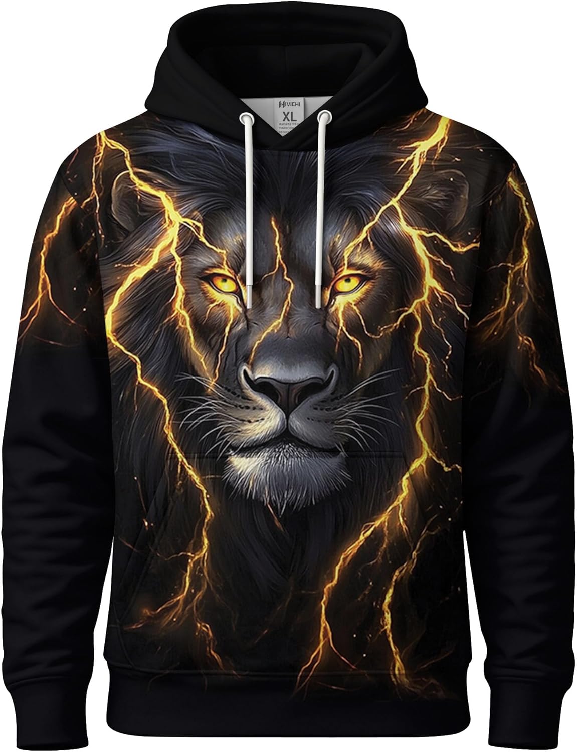 HIVICHI Graphic Hoodies for Men Funny 3D Print Cool Designed Fashion Novelty Pullover Hooded Sweatshirt - Image 3