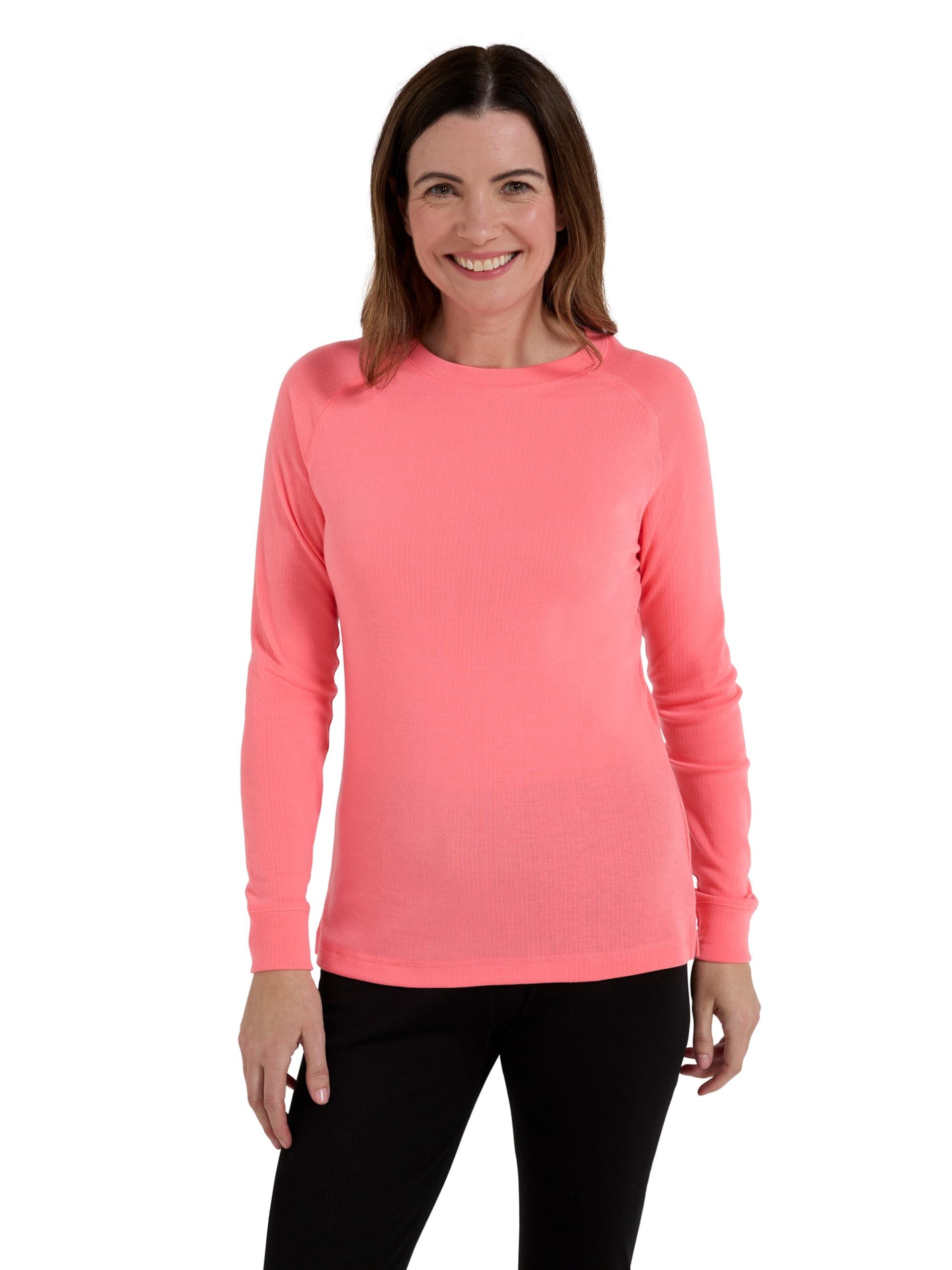 Mountain Warehouse Women's Coral Talus Long Sleeves Baselayer Top - Thermal Underwear, Lightweight Shirt, Breathable, Warm & Easy Care - Spring Summer & Outdoors Size 10
