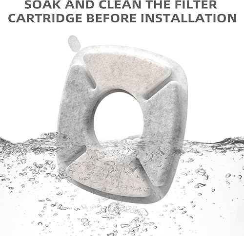 Miniatura 7 de Paquete de 4 filtros de base de agua para gatos compatibles con dispensador automático de mascotas de 679513585 onzas, filtro de fuente de triple