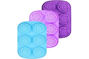 6 Cavity Rose Flower Silicone Mold