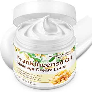Frankincense Oil Cream, Frankincense Balm for Skin, Feet & Body with Essential Oils Muscle Support, Hydration Anti-Aging, Reinforce Skin Barrier & Enhance Elasticity - Skincare Moisturizer 4.2 Fl Oz