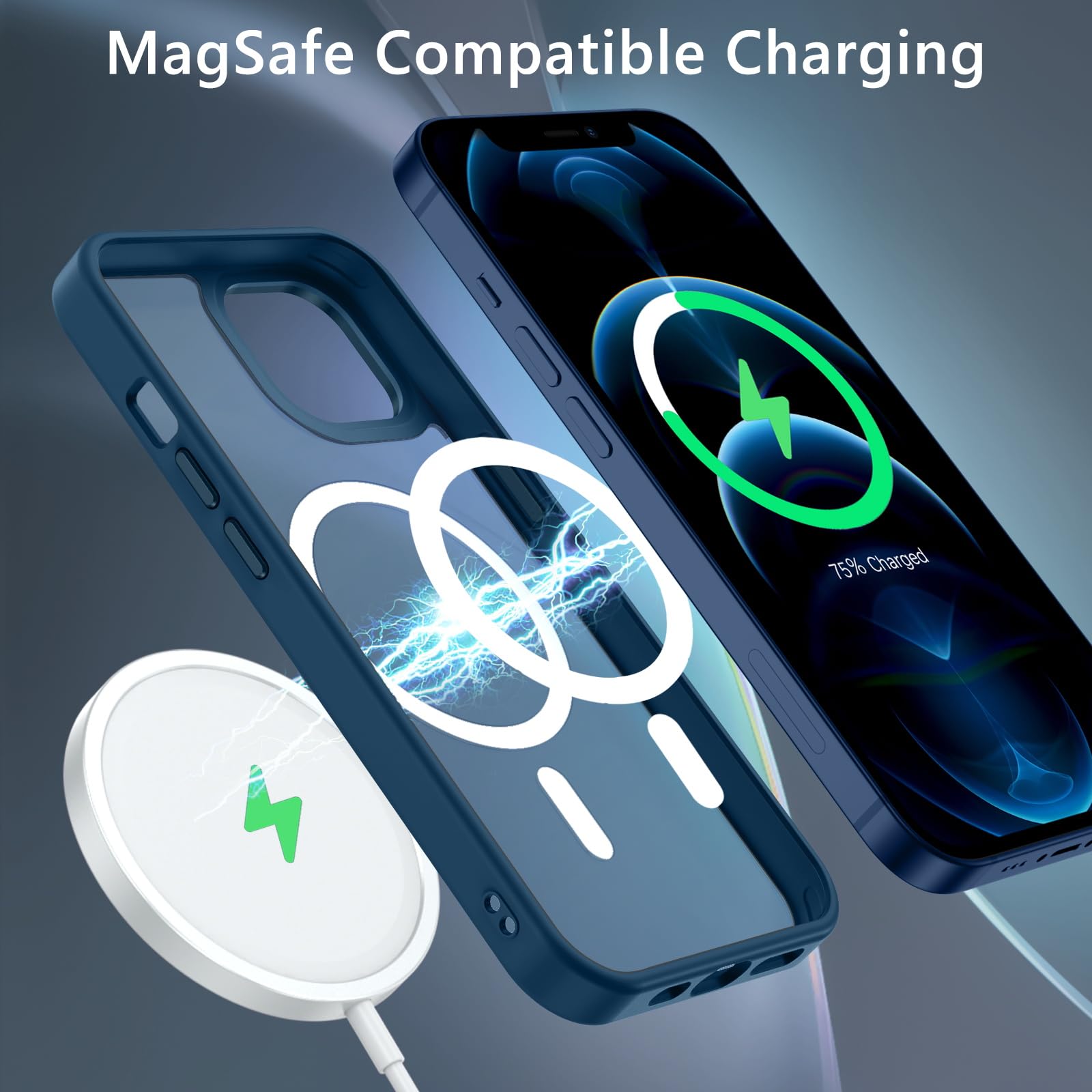 Funda Para IPhone 12/12 Pro GUAGUA - Compatible Con MagSafe Y Diseño Fibra De Carbono