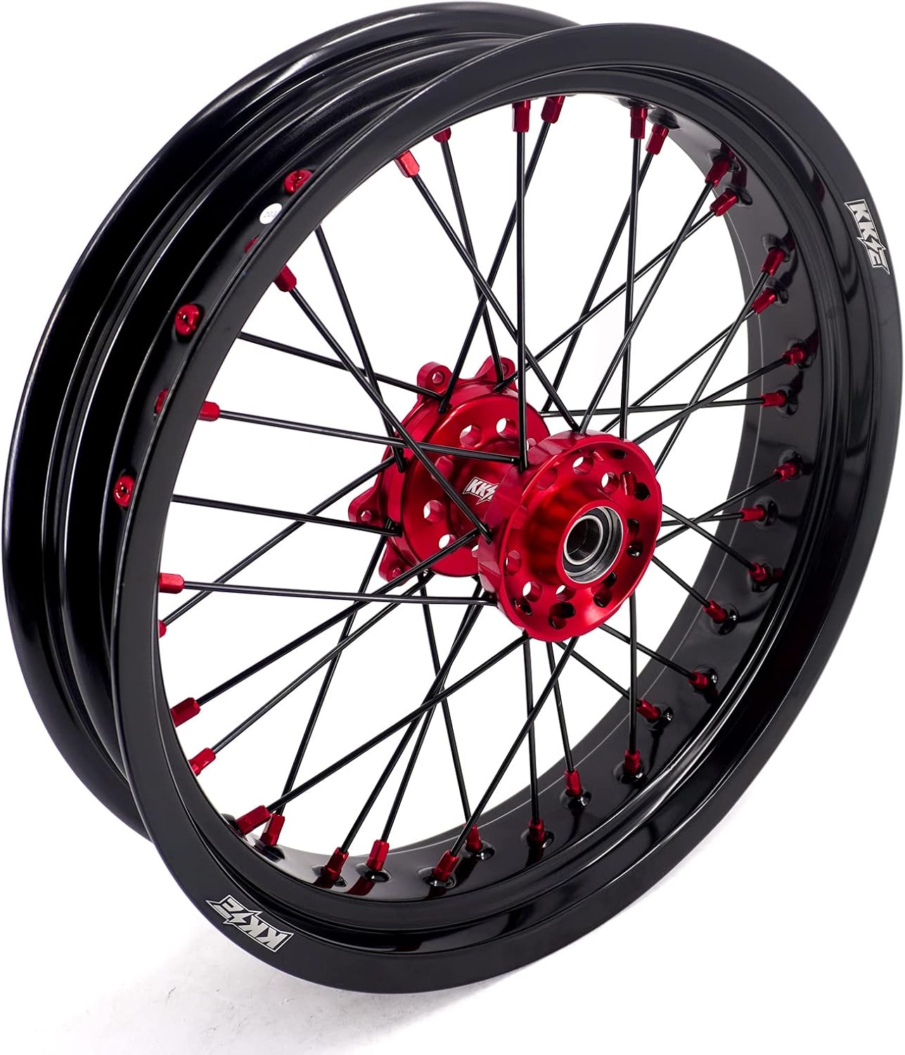 KKE 3.5 * 17 & 4.25 * 17 Supermoto Motorcycle Wheels Rims Set Compatible with HONDA CRF250R 2014-2026 CRF450R 2013-2026 Red CRF250RX CRF450RX 2020-2026 CRF450L 2019-2021 CRF450X CRF450RL