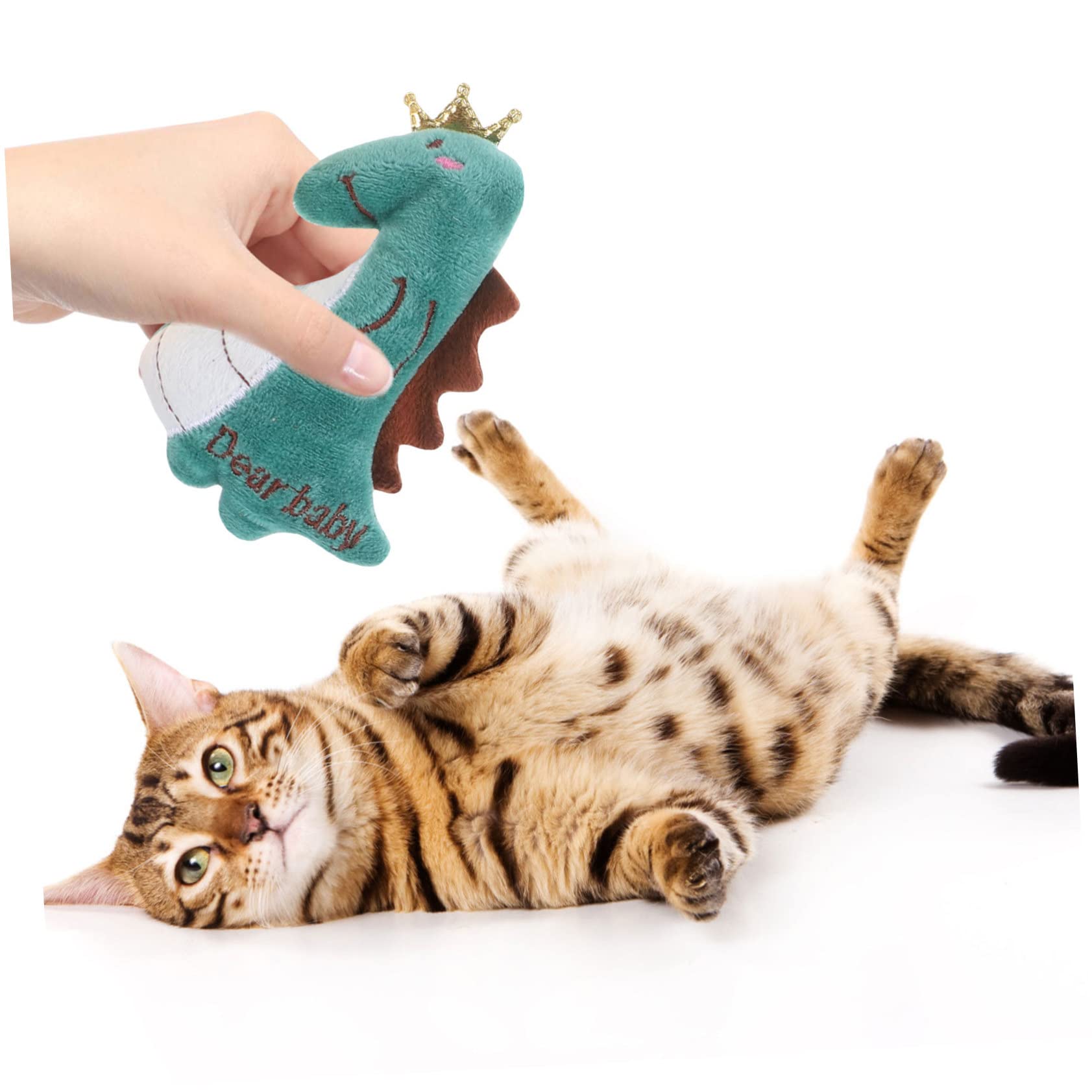 Yardwe 25pièces Jouets Cataire pour Jouets à Mordre Remplis Herbe à Chat Poule Serpent Canard