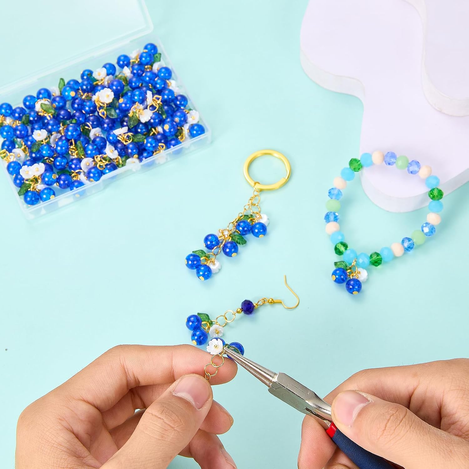 Glass Cherry charms for Jewelry Making Bulk Fruit Charms for Charm Bracelets Necklace DIY Supplies