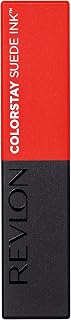 Lipstick, ColorStay Suede Ink, Built-in Primer, Infused with Vitamin E, Waterproof, Smudge-proof, Matte Color, 007 Feed the Flame, 0.09 oz.