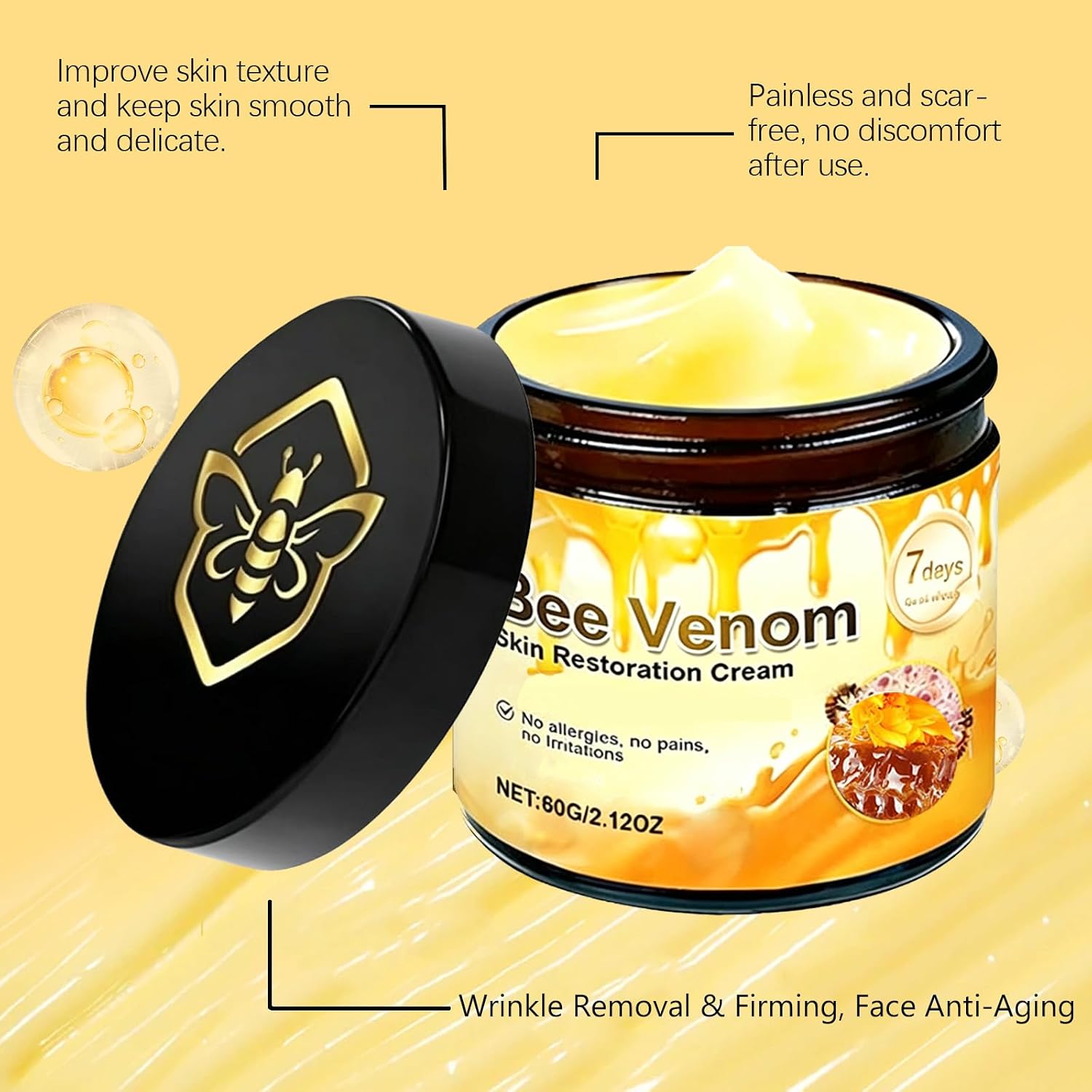 Bee Venom Skin Restoration Cream, 2 Pack, 2.12OZ image 4