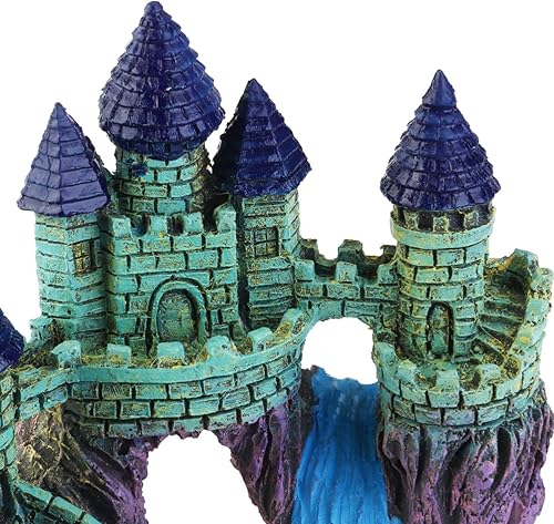 Miniatura 5 de iplusmile Decoración Ornamento Tanque Edificio Miniture Arquitectura Acuática Mini Resina Peces de Acuario Paisaje Decore Antiguo