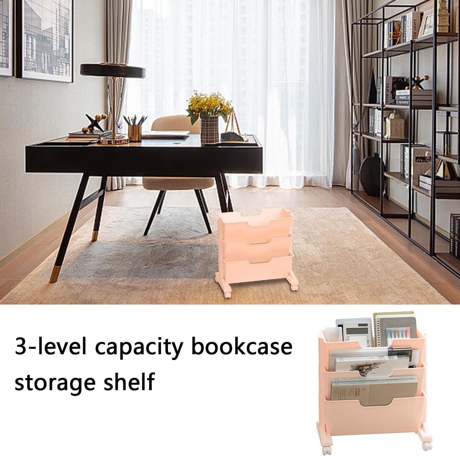 Carrello Portafile Scorrevole Con Ruote Sotto Scrivania Scaffale Porta | Scaffale A Più Per Libri Casa Ufficio Cucina Soggiorno Salotto Aula Scolastica Sotto Tavolo