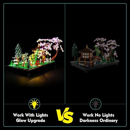 Miniatura 2 de LocoLee Kit de luces de control remoto para Lego Tranquil Garden 10315 Zen Garden (solo luces, sin modelos) Juego de iluminación RC compatible con