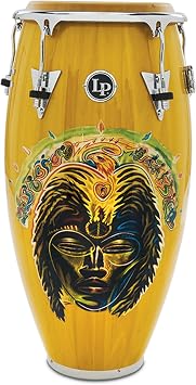 Latin Percussion Conga Santana Africa Speaks Quinto 11 Inch LP522X-SAS, Vibrant Yellow, Chrome Hardware
