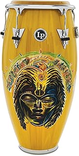Latin Percussion Conga Santana Africa Speaks Quinto 11 Inch LP522X-SAS, Vibrant Yellow, Chrome Hardware