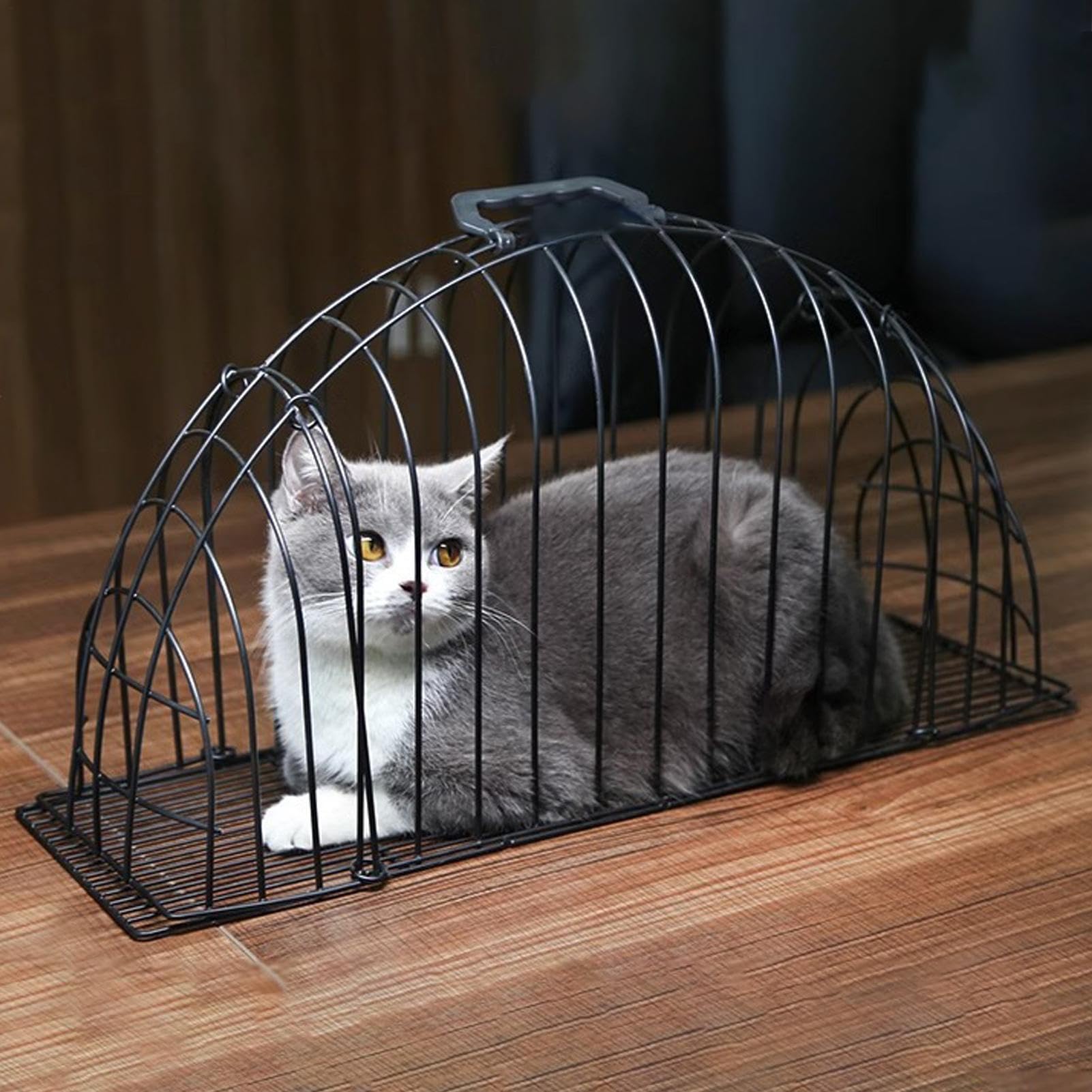 Indoor Katzenkäfige Für Die Wohnung Multifunktionales Mesh-Metall-Pflege- | Katzenpflege- Und Badekäfig Für Zuhause, Indoor, Reisen, Tierarztbesuche, Autofahrten Und