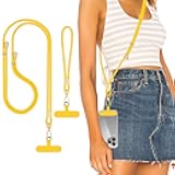 Hovmwey Phone Lanyard Crossbody, Hand Wrist Strap Lanyard with 2 Phone Tethers, Adjustable Anti Theft Phone Strap Neck Lanyard for Keys ID Badges Phones Wallet, Pineapple