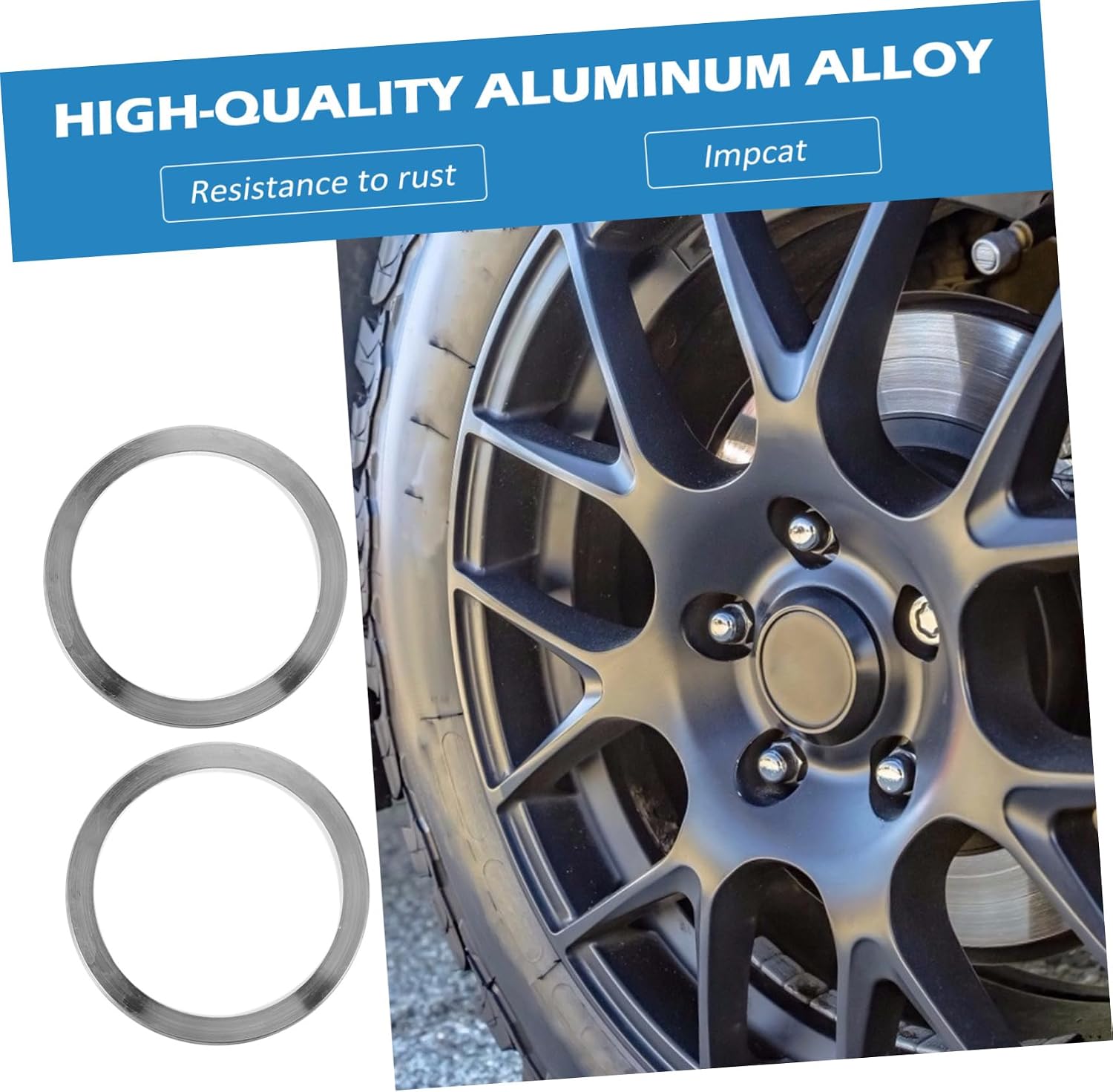 Mikinona 4pcs Hub Centric Ring to Aluminum Alloy Wheel Centering Rings for Enhanced Vehicle Stability and Performance