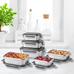 Starfrit LocknLock STEEL - Stainless Steel Container - 20oz/600ml - Airtight & Leakproof - 4-Sided Locking Lid