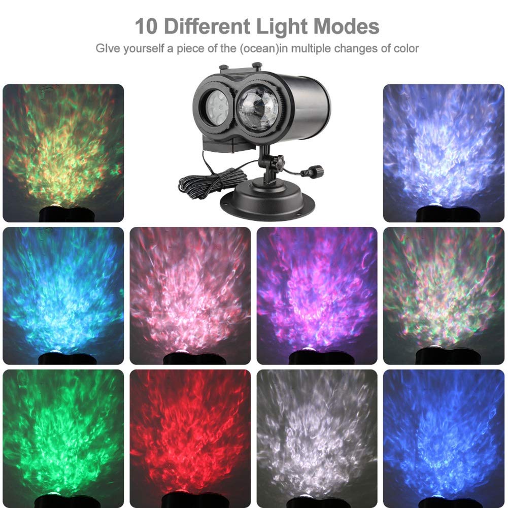 Projecteur de Noël à LED avec télécommande pour décoration intérieure et extérieure, étanche,