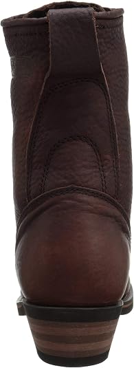 Ad Tec Men's 9 Inch Packer Work Boots - Chestnut Tumbled Leather, Soft Toe, Goodyear Welt, Slip Resistant Hiking Style - View #3