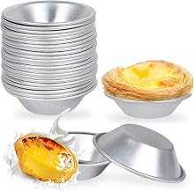 25 Pack -Egg Tart Mold, Mini Pie Muffin Cupcake Pans Egg Tart Bakeware Non-Stick Bakings