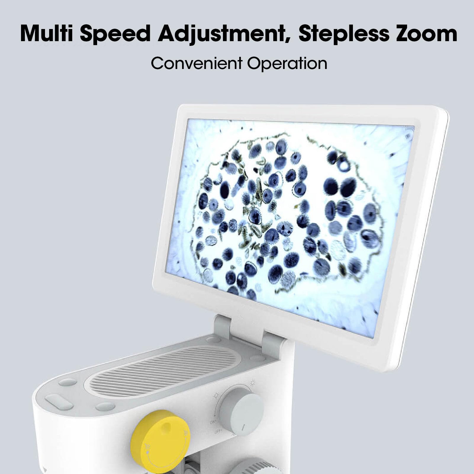 Gedourain Microscopio Biologico Digitale Smart HD 9" Display 1080P per Laboratorio, Lente D'ingrandimento per Monete, Microscopio Biologico per Esperimenti di Laboratorio