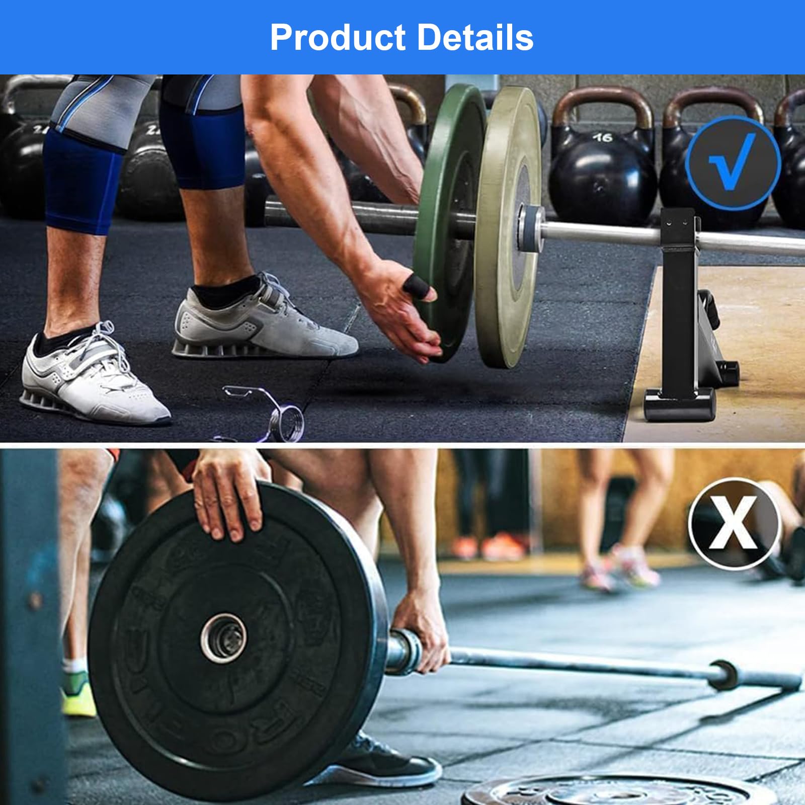 Langhantelheber, Hantelscheiben-Wechselständer Mit Rutschfestem Griff, Perfekt Entladen Und Wechseln Von Gewichtsplatten, Für Kreuzheben, Powerlifting, Krafttraining Für Das Heim-Fitnessstudio