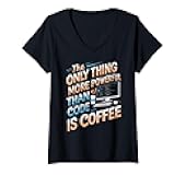 Womens Code Coffee Programming Debug Software Developer Coding V-Neck T-Shirt