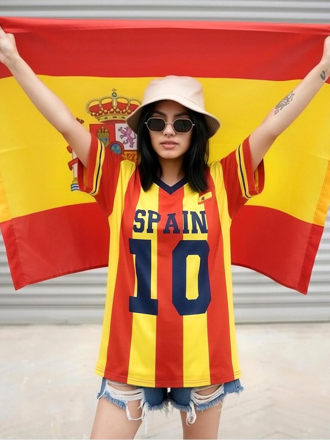 2026 Soccer Cup Shirt Women Oversized Mexico Brazil Shirts Funny Argentina Soccer Jerseys Spain V Neck T Shirts image 2