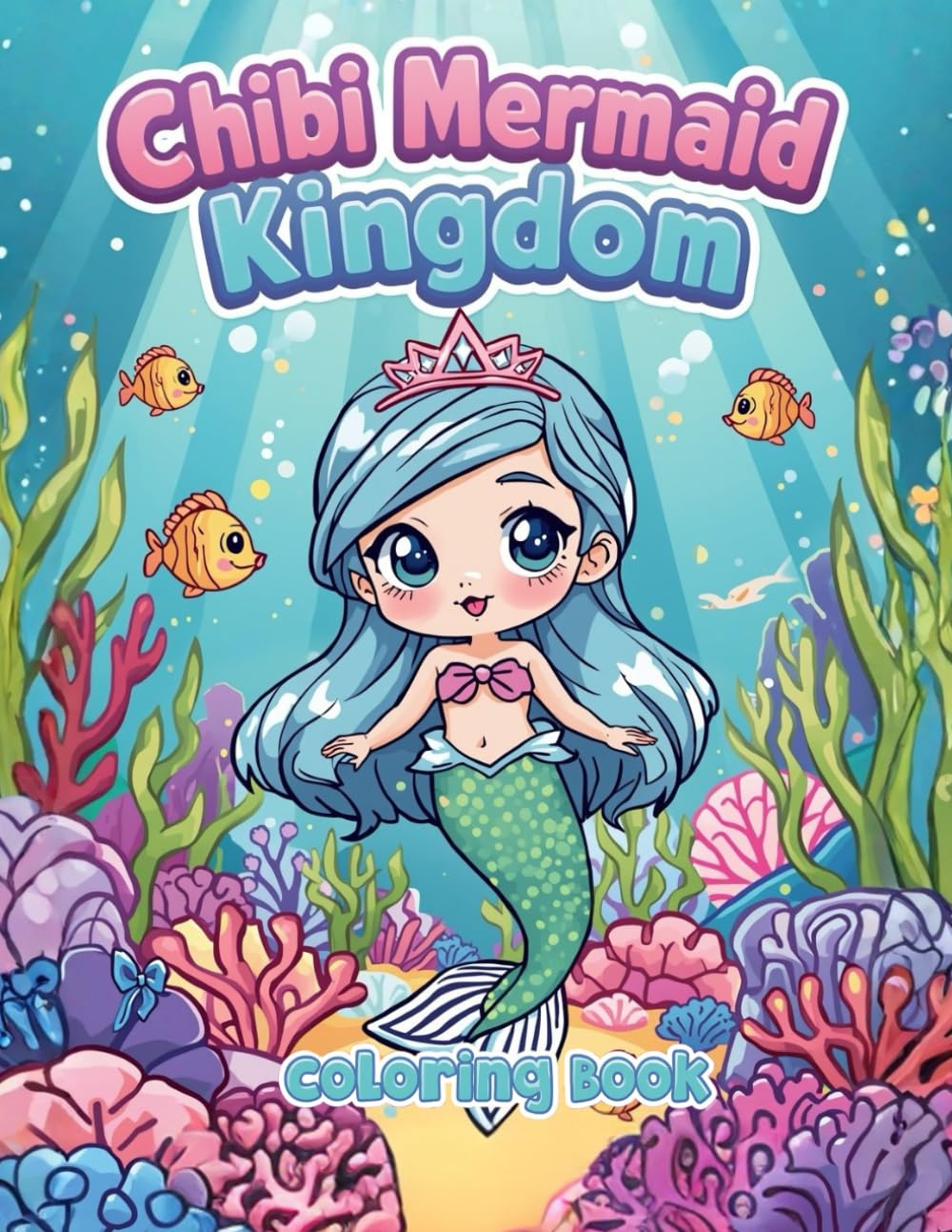 Chibi Mermaid Kingdom - Coloring Book: Cute Underwater Girls & Magical Sea Friends