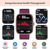 Vista 6 de Reloj inteligente para mujeres y hombres, pantalla táctil HD de 1.83 pulgadas, IP68, impermeable, rastreador de actividad física con llamadas