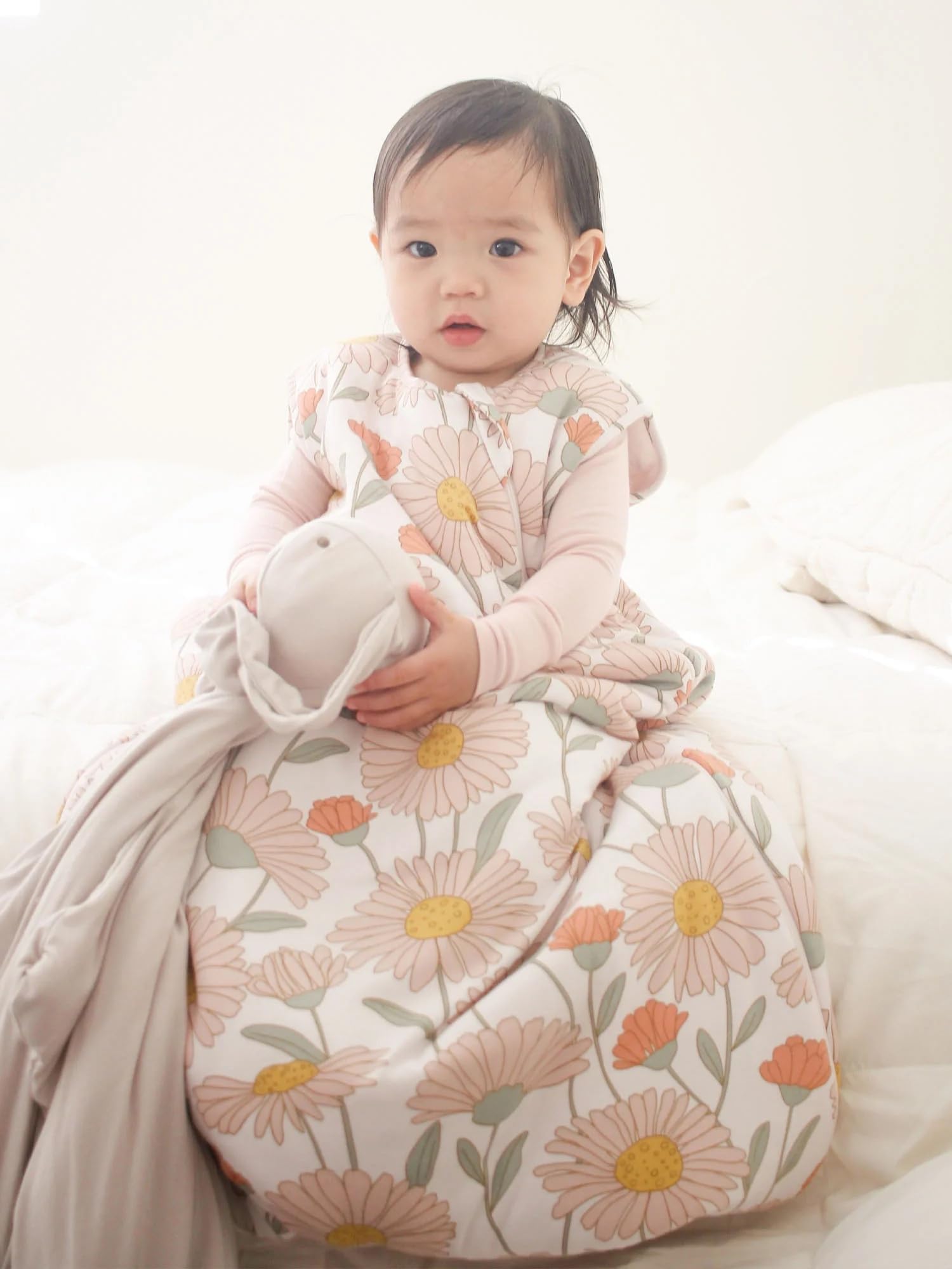 GUNAMUNA Unisex Baby Sleep Sack, Sleeping Bag for Infants Toddlers, Easy Changing Diaper Zipper, 1.0 TOG, Beauty, 24-36 Months