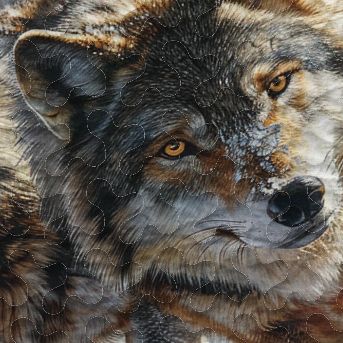 Customized Wolf Quilt - Queen, King, Twin Size and Throw - Winter Wolves Sheet Set - Decor for Boys Girls Room