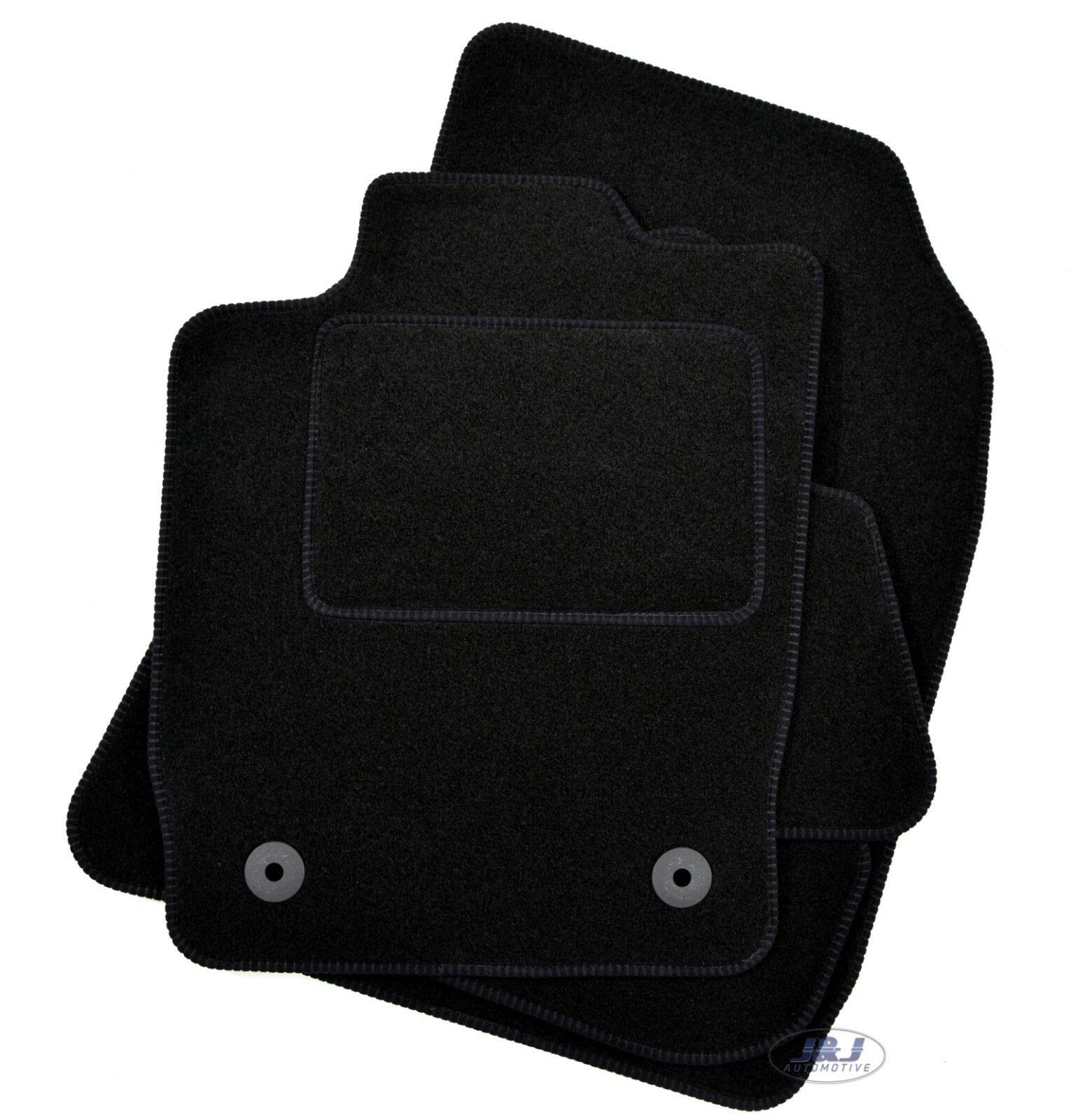 J&J AUTOMOTIVE Tapis de Sol en Velours Noir sur Mesure pour Audi A1 2010-2018, Ajustement Précis, Base Antidérapante, Zone des Pédales Renforcée