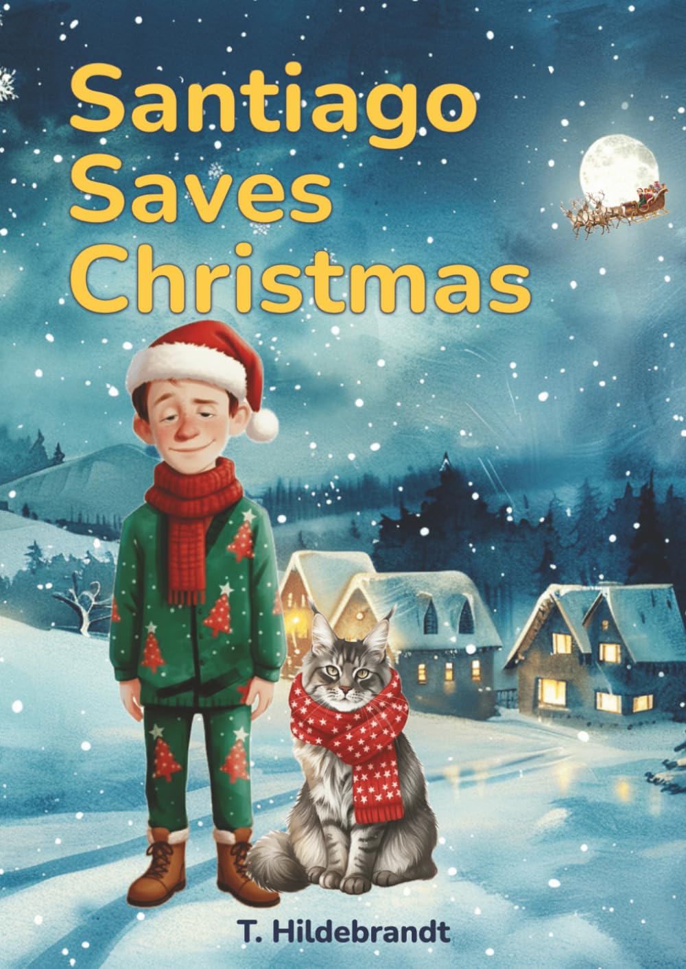 Santiago Saves Christmas: A magical personalized Christmas story about courage, friendship, and the power of believing in yourself. (My Christmas Story – Personalized Kids’ Book With Name)