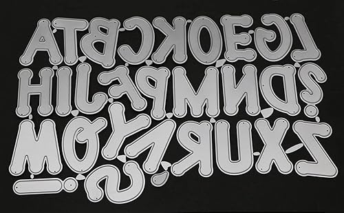 Miniatura 9 de AHOMASH Troqueles de corte de 1.5 x 2 pulgadas para hacer tarjetas, alfabeto A-Z de metal de acero al carbono en relieve, plantillas de letras