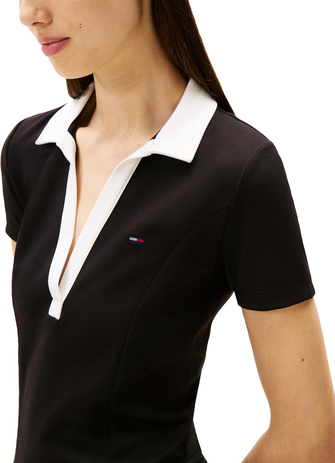 Tommy Jeans Womens Short Sleeve Contrasting Polo Dress with Stretch Casual Dresses - Image 3