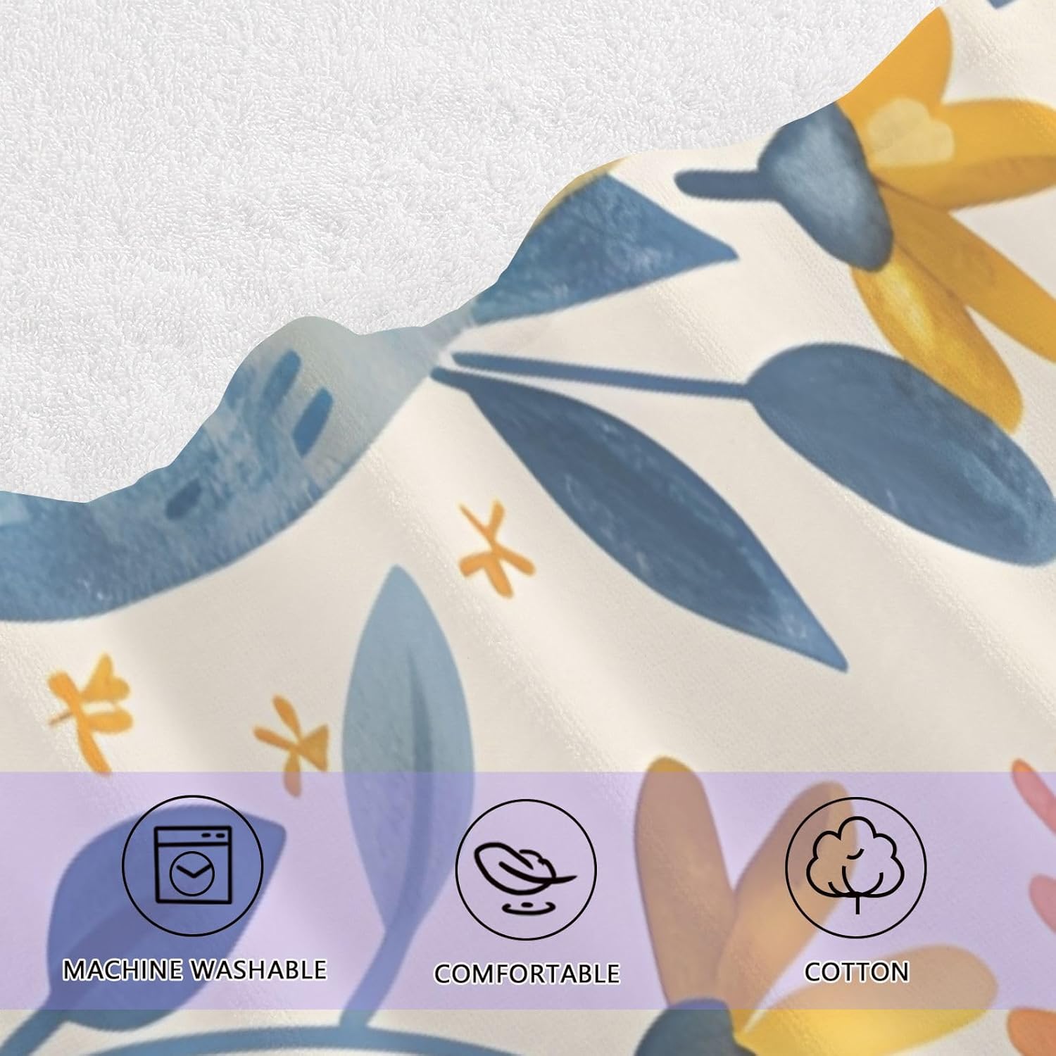 Hand Towels Premium Soft and Highly Absorbent Lovely Birds with Flower 2 Pcs Towels for Bathroom Set 100% Cotton Decorative Face Towels