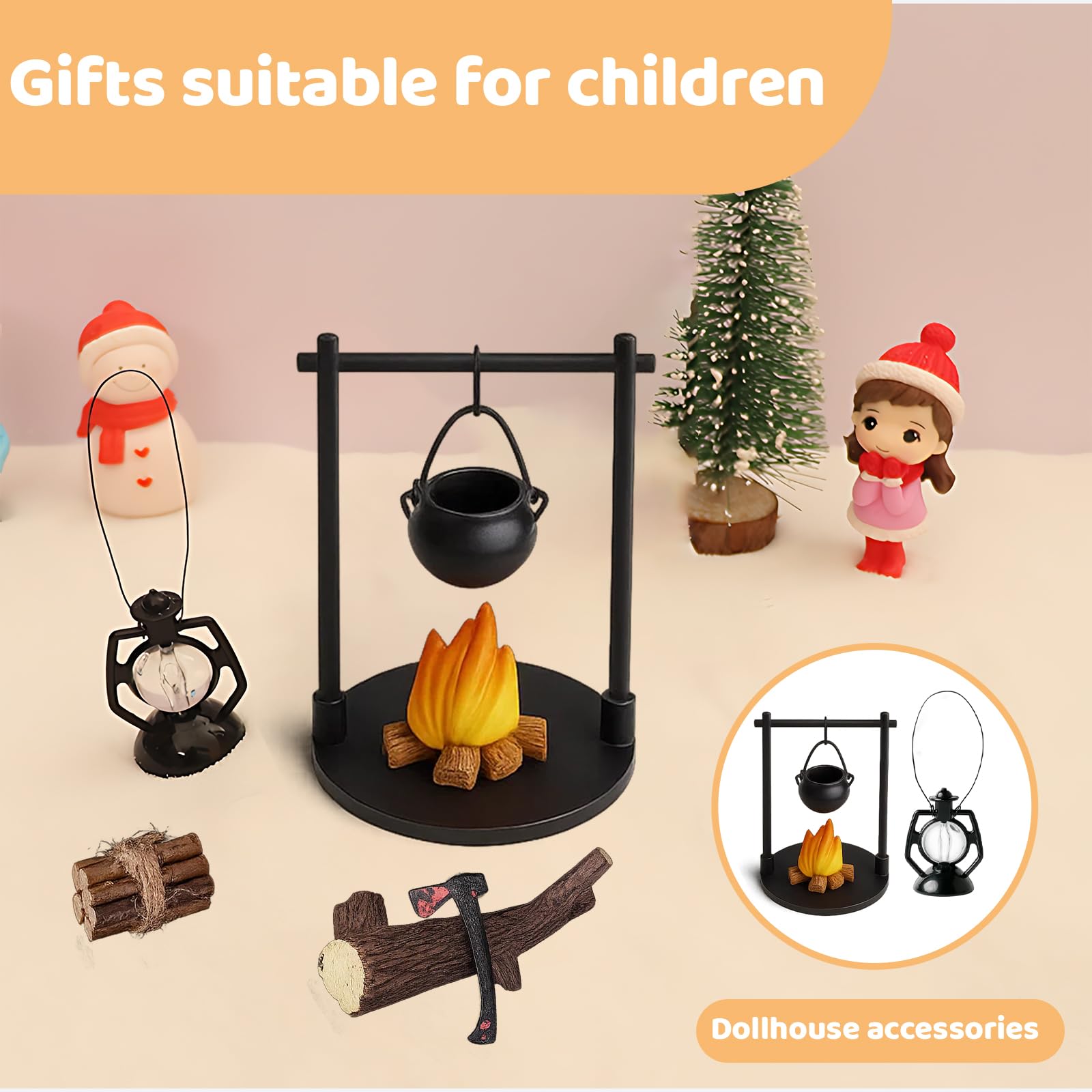 Christmas Gnome Holder Accessories Set, 12 Pieces Christmas Elf Holder Christmas Accessories Miniature Dollhouse Elf Holder Christmas Kit for DIY Decorations