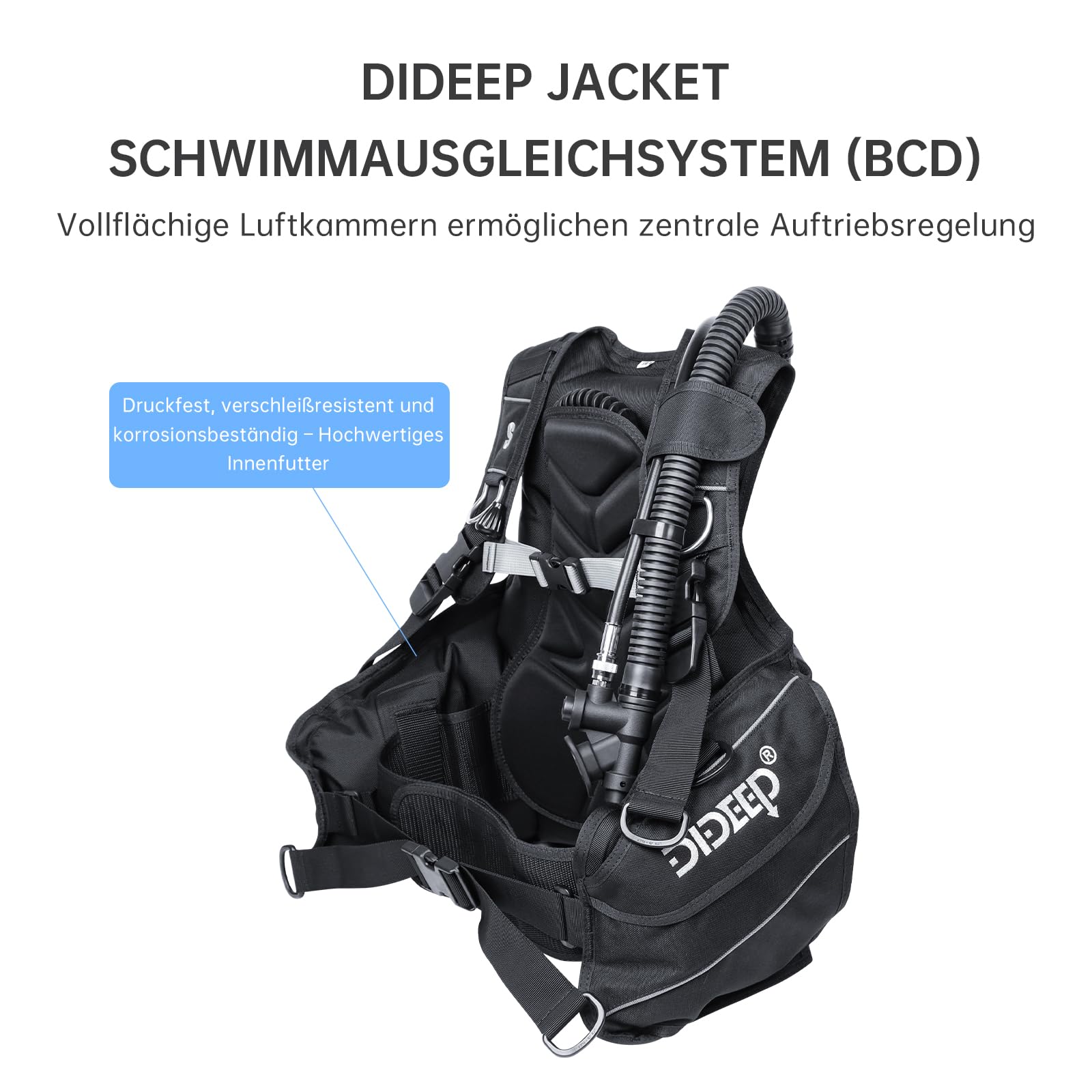DIDEEP Tauchjacket BCD Tieftauchen Tarierweste Verstellbare Weste