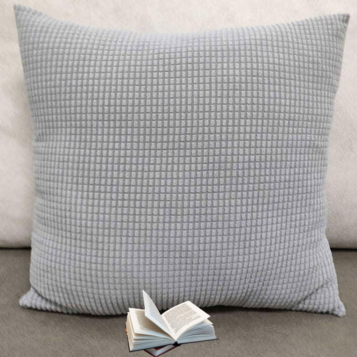 Swj-Swjssb Light Grey Pack Of 2 Decorative Pillow Covers 45X45,50X70,Velvet Soft Throw Pillow Covers 50X50 Pillowcases Square Cushion Cover Rectangular Cushion Cases For Living Room Couch Bed ( Color : Size :