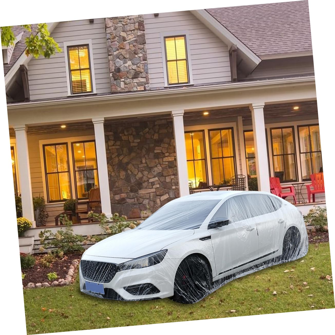 OUNONA Protection Weatherproof Easy to Use Outdoor Automotive Cover for Cars and Suvs — view 5