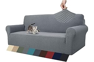 ZNSAYOTX 1 Piece Extra-Large Sofa Cover for 3-Cushion Couch with Elastic Bottom...