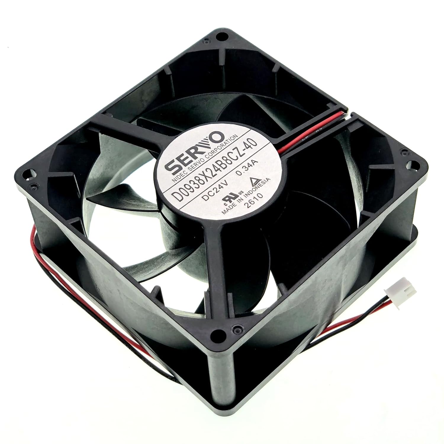 D0938X24B8CZ-40 Cooling Fan, 2-Wire DC24V 0.34A 92x92×38mm Cooling Fan
